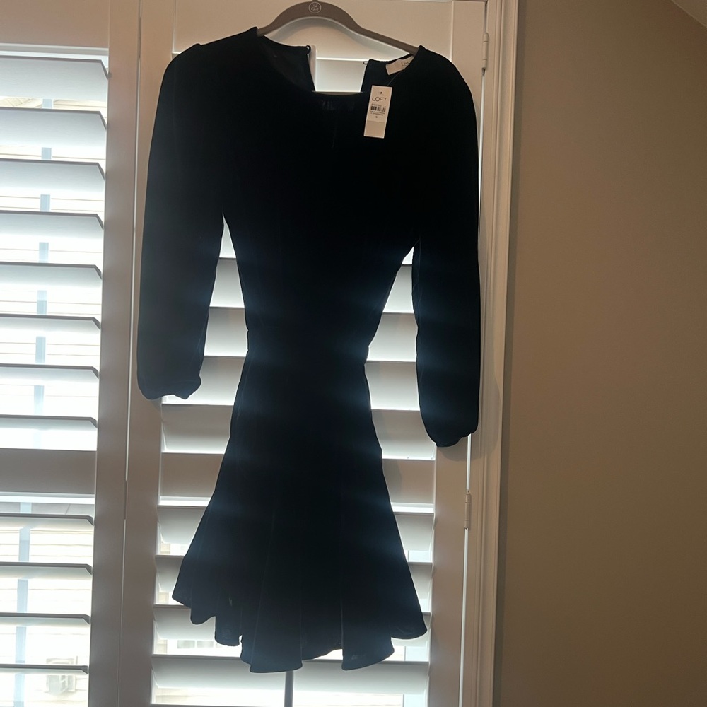 LOFT Black Long Sleeve Dress